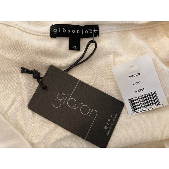 Gibson Look Cowl/Off Shoulder Pullover Top Sz XL/Extra Large in Ivory NWT - Picture 5 of 7